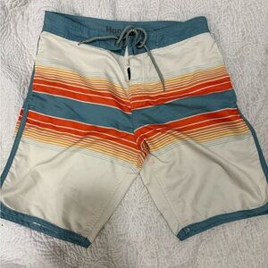 Hanes Board Shorts with Retro Stripes